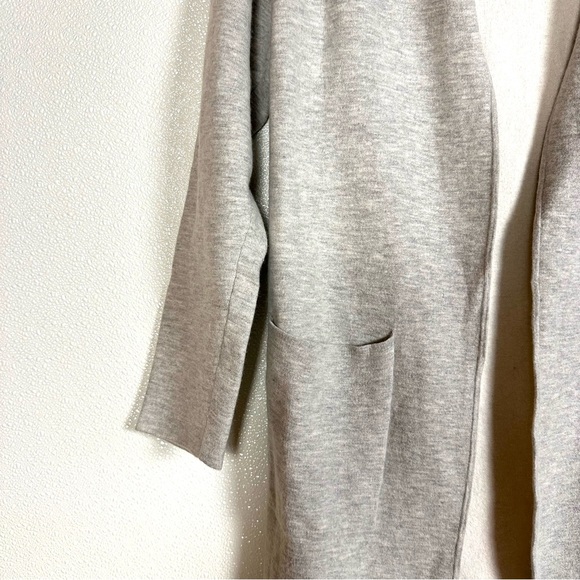 Babaton Lance Cardigan Light Grey Open Front Longline Wool Blend Size Small - Picture 4 of 15